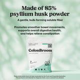 ColonBroom Psyllium Husk Powder serving size on a spoon