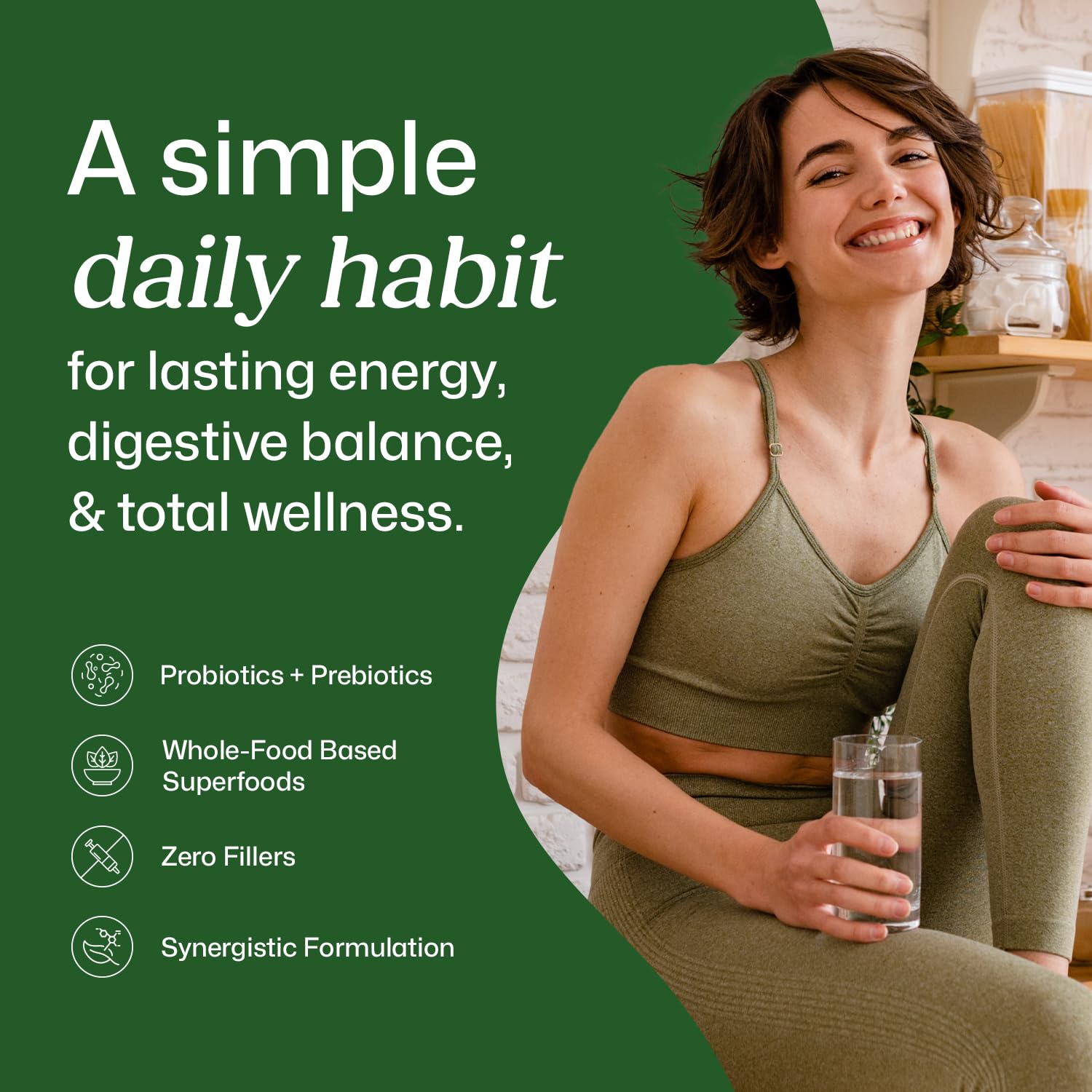 ColonBroom Spirulina Super Greens Powder 213g packaging