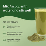 ColonBroom Spirulina Super Greens Powder 213g with fresh ingredients