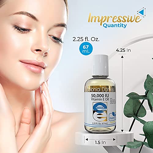 Colonial Dames Vitamin E Oil 50,000 IU 65ml back view