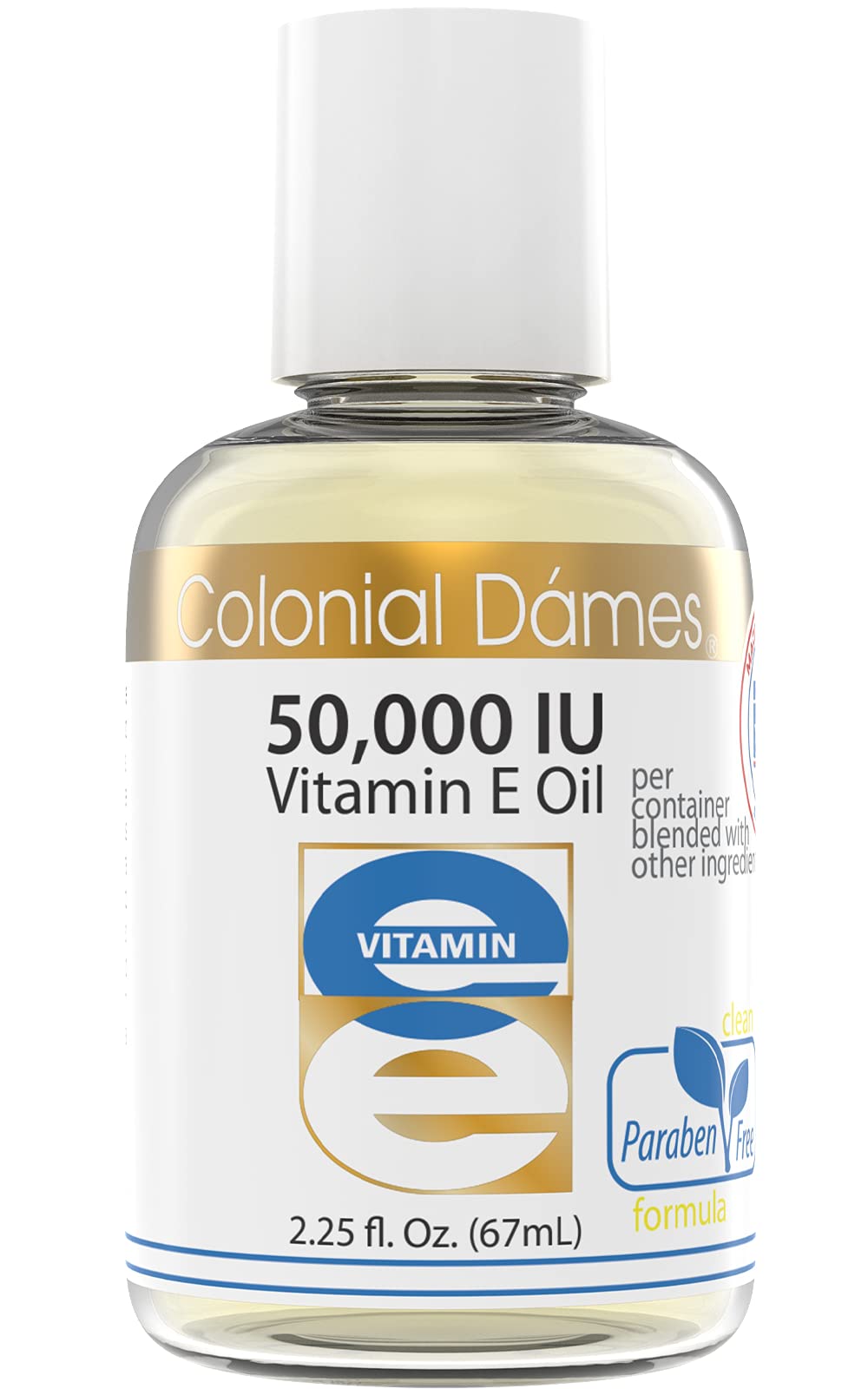 Colonial Dames Vitamin E Oil 50,000 IU 65ml front view