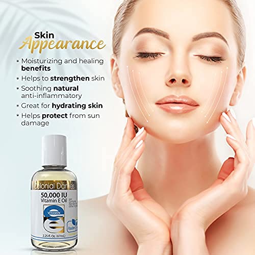 Colonial Dames Vitamin E Oil 50,000 IU 65ml ingredients close-up