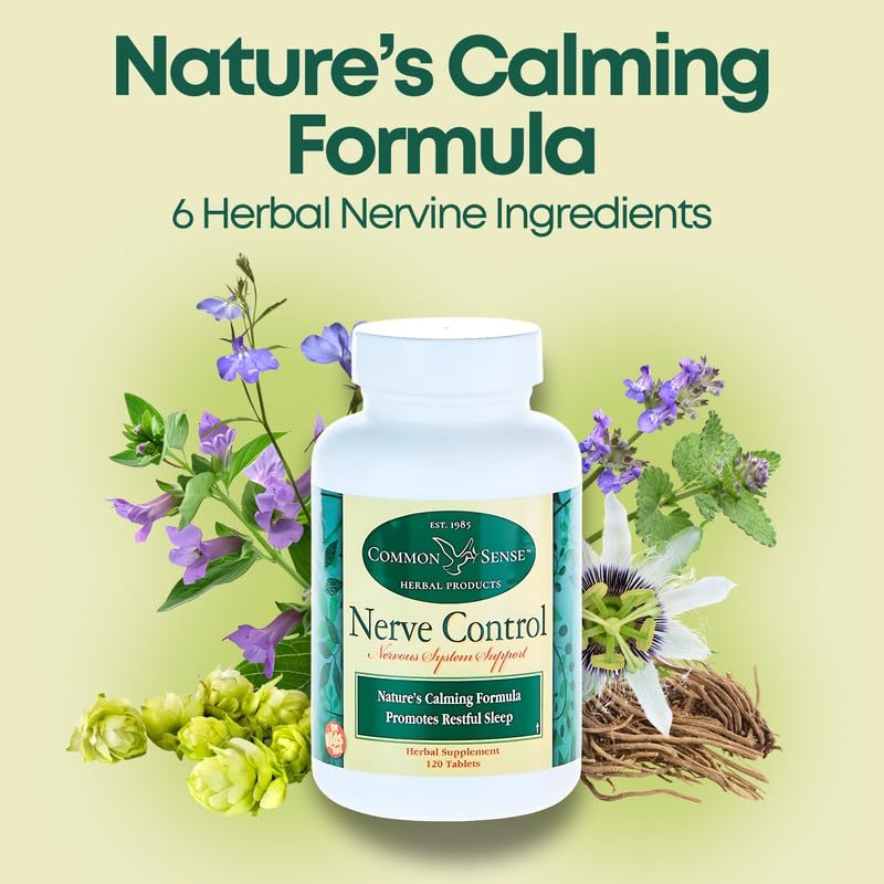 Common Sense Herbal Products Nerve Control 120 Tablets ingredients list