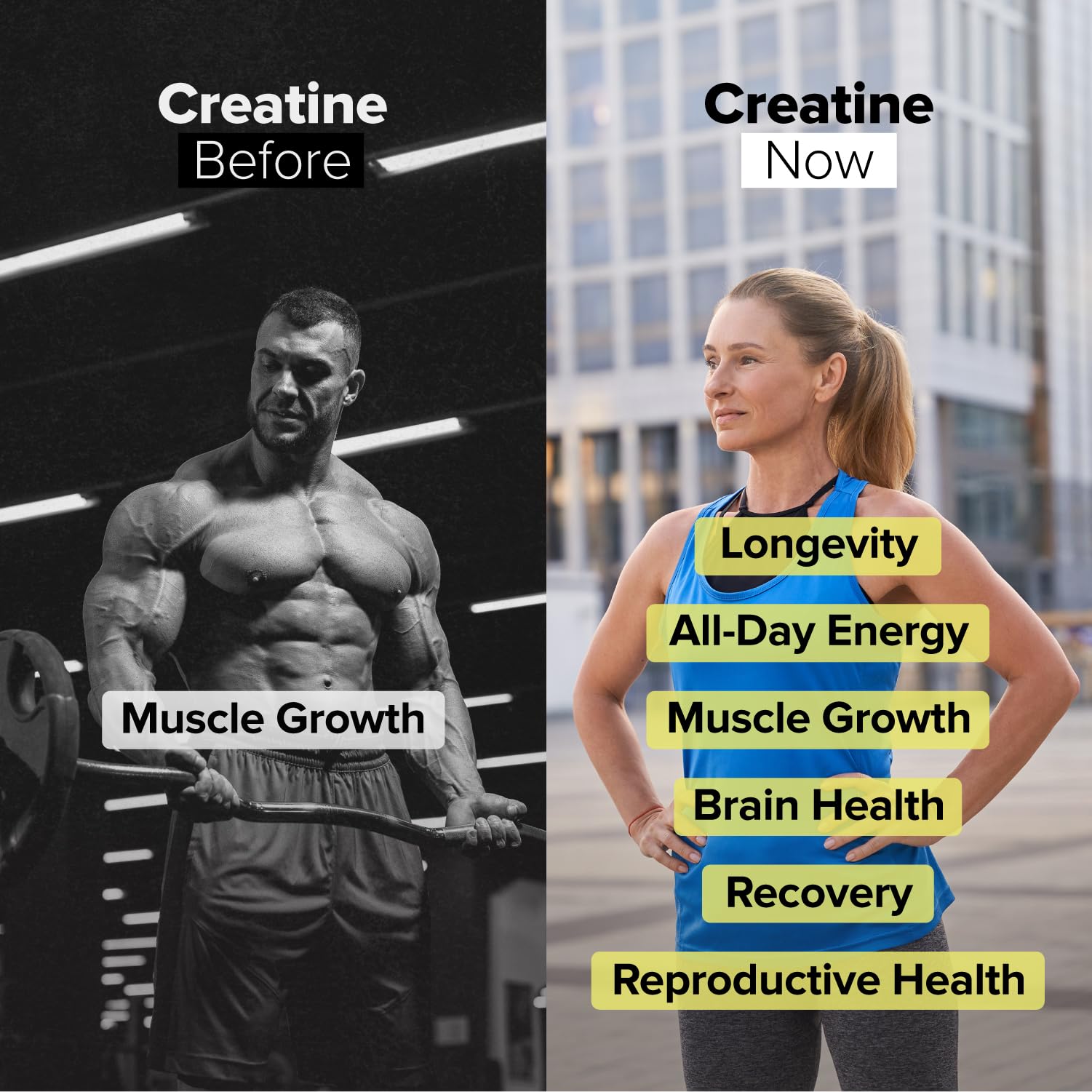 Complement Creatine Monohydrate 300g powder in a glass of water