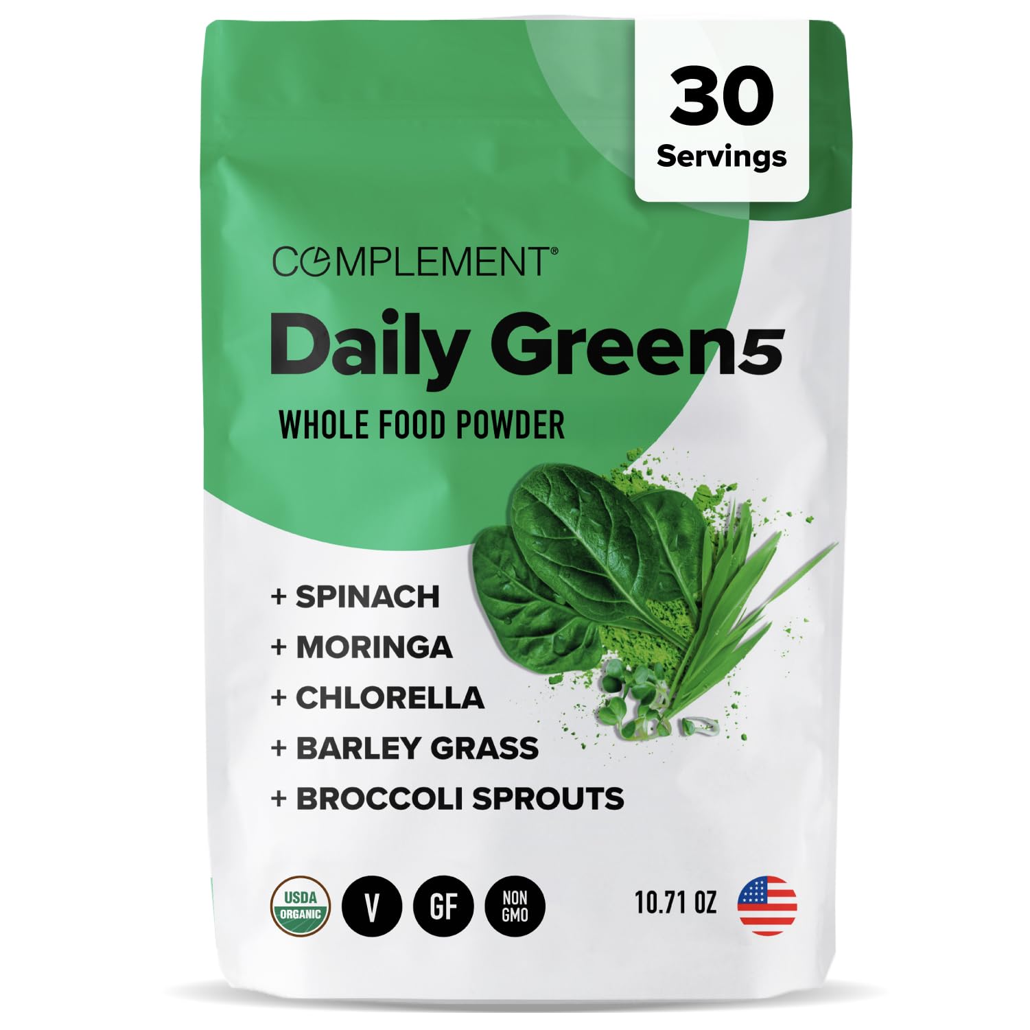 Complement Daily Greens Powder 300g front view