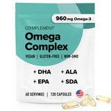 Complement Omega Complex 900mg Omega-3 Supplement front view