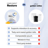 Complement Restore Golden Latte ingredients including Magnesium and Ashwagandha