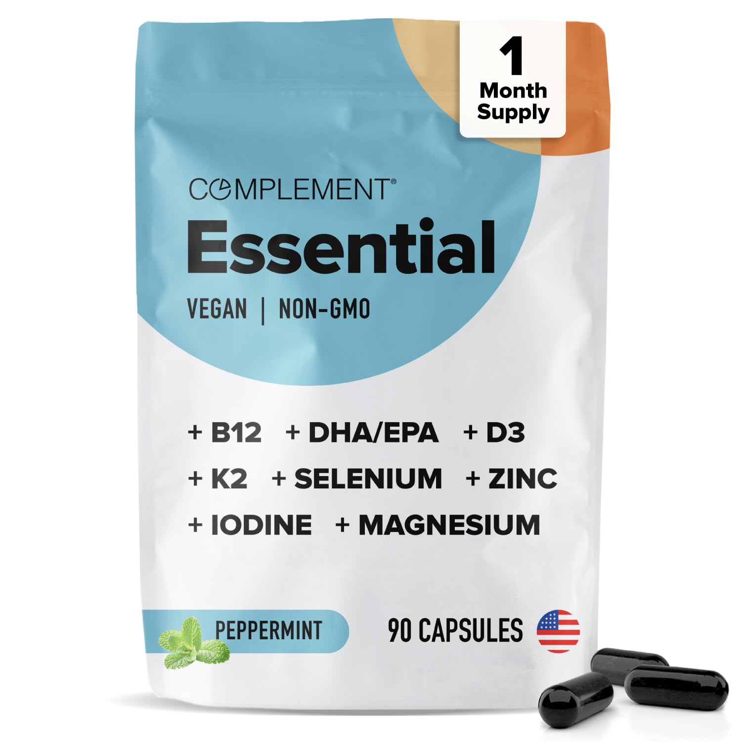 Complement Vegan Multivitamin front view with packaging