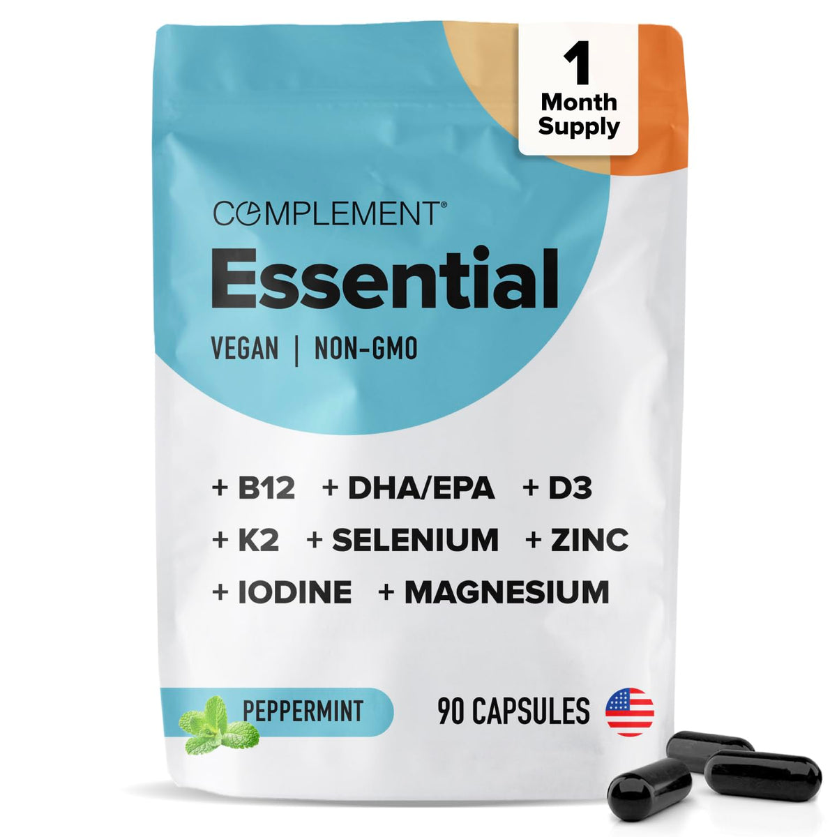 Complement Vegan Multivitamin front view with packaging