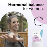 Complement Women's Multivitamins displayed with a plant-based meal