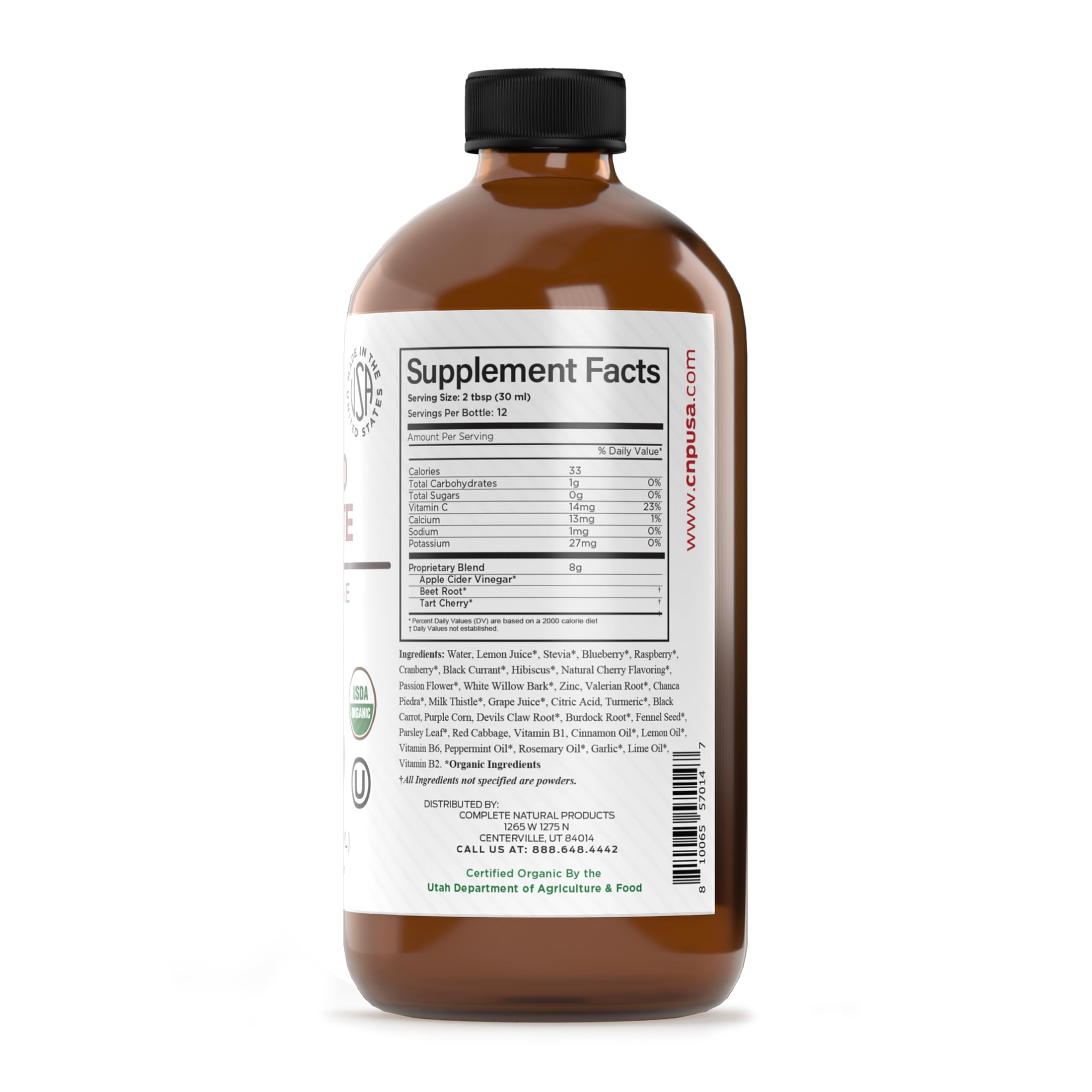 Complete Natural Products Blended Vitamin & Mineral Supplement back view
