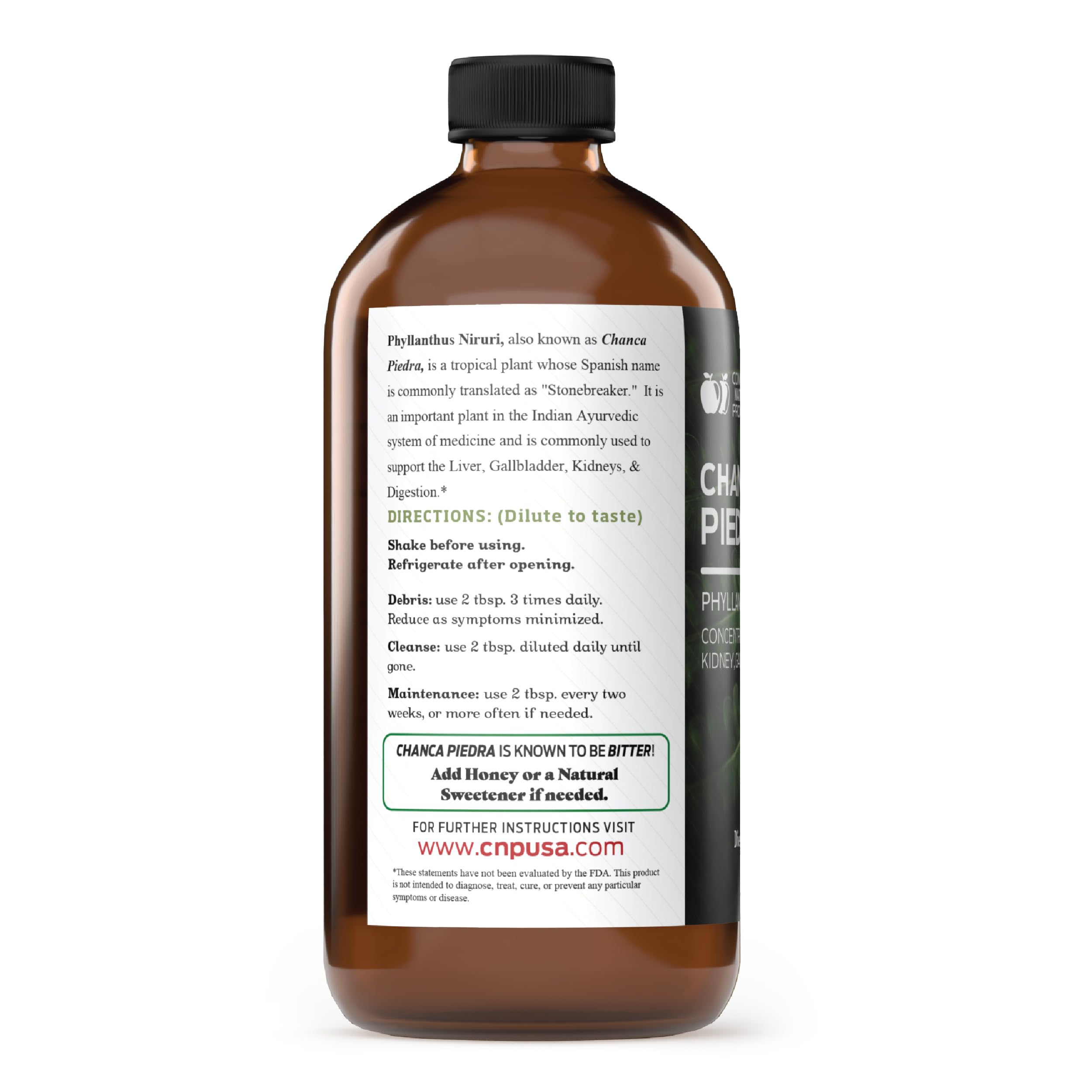 Complete Natural Products Chanca Piedra Liquid Extract bottle side view
