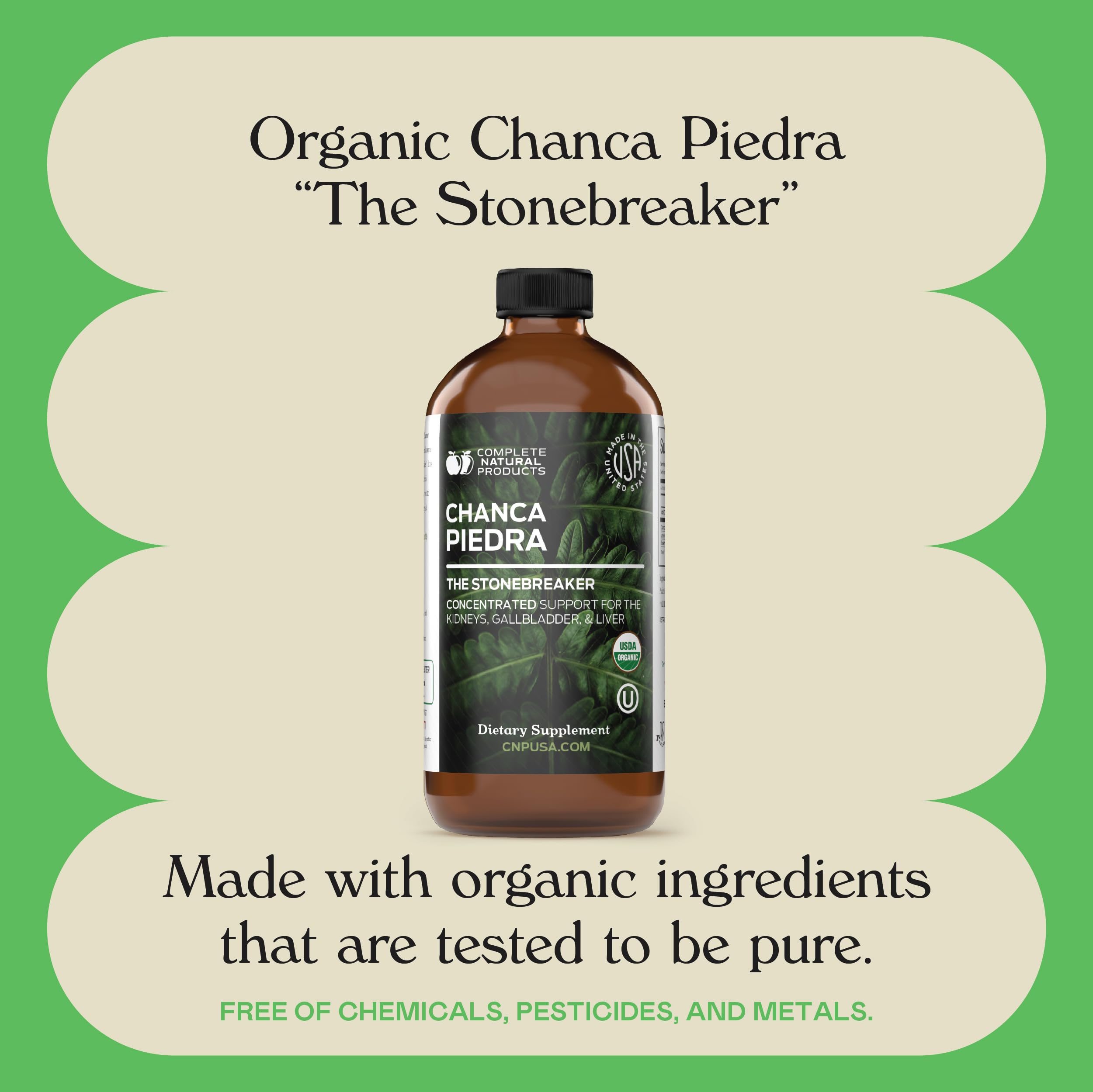 Complete Natural Products Chanca Piedra Liquid Extract ingredients overview