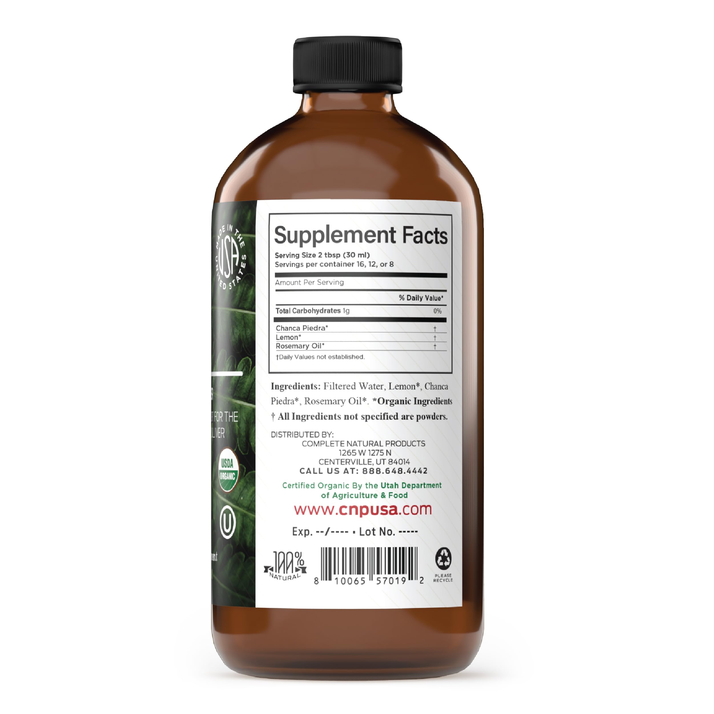 Complete Natural Products Chanca Piedra Liquid Extract with measuring cap