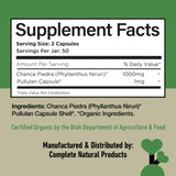 Complete Natural Products Chanca Piedra Organic Capsules close-up of capsules