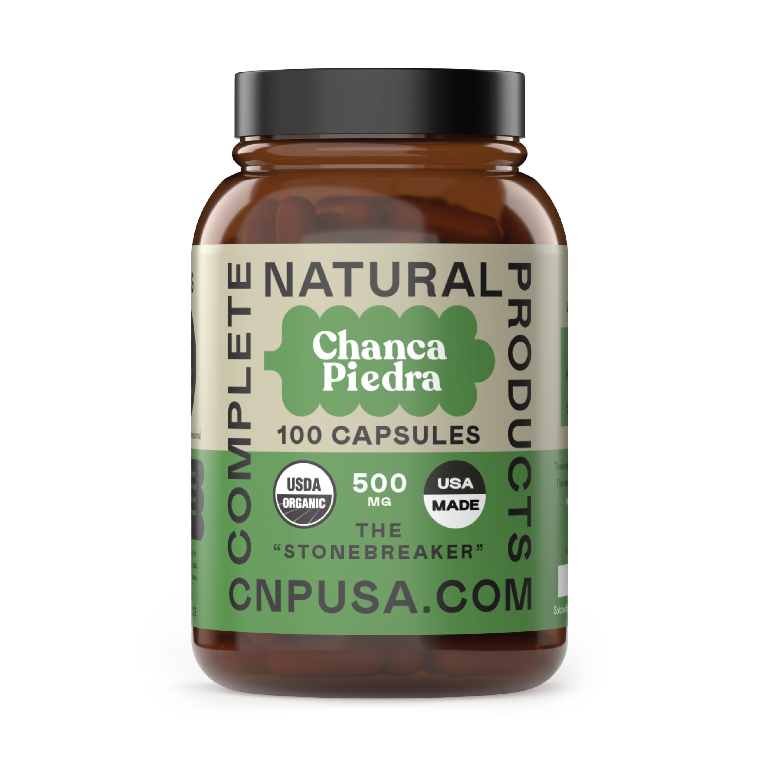 Complete Natural Products Chanca Piedra Organic Capsules front view