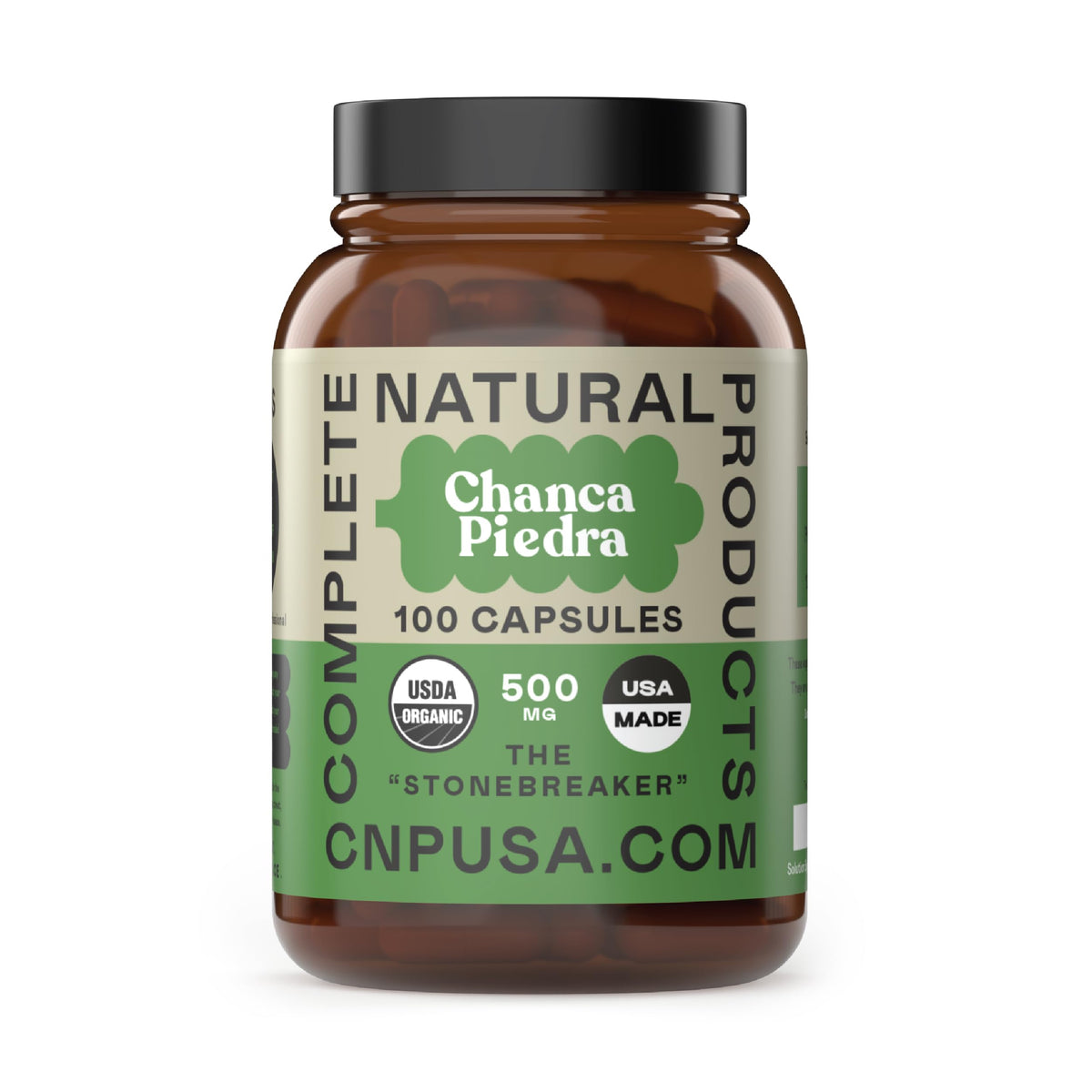 Complete Natural Products Chanca Piedra Organic Capsules front view