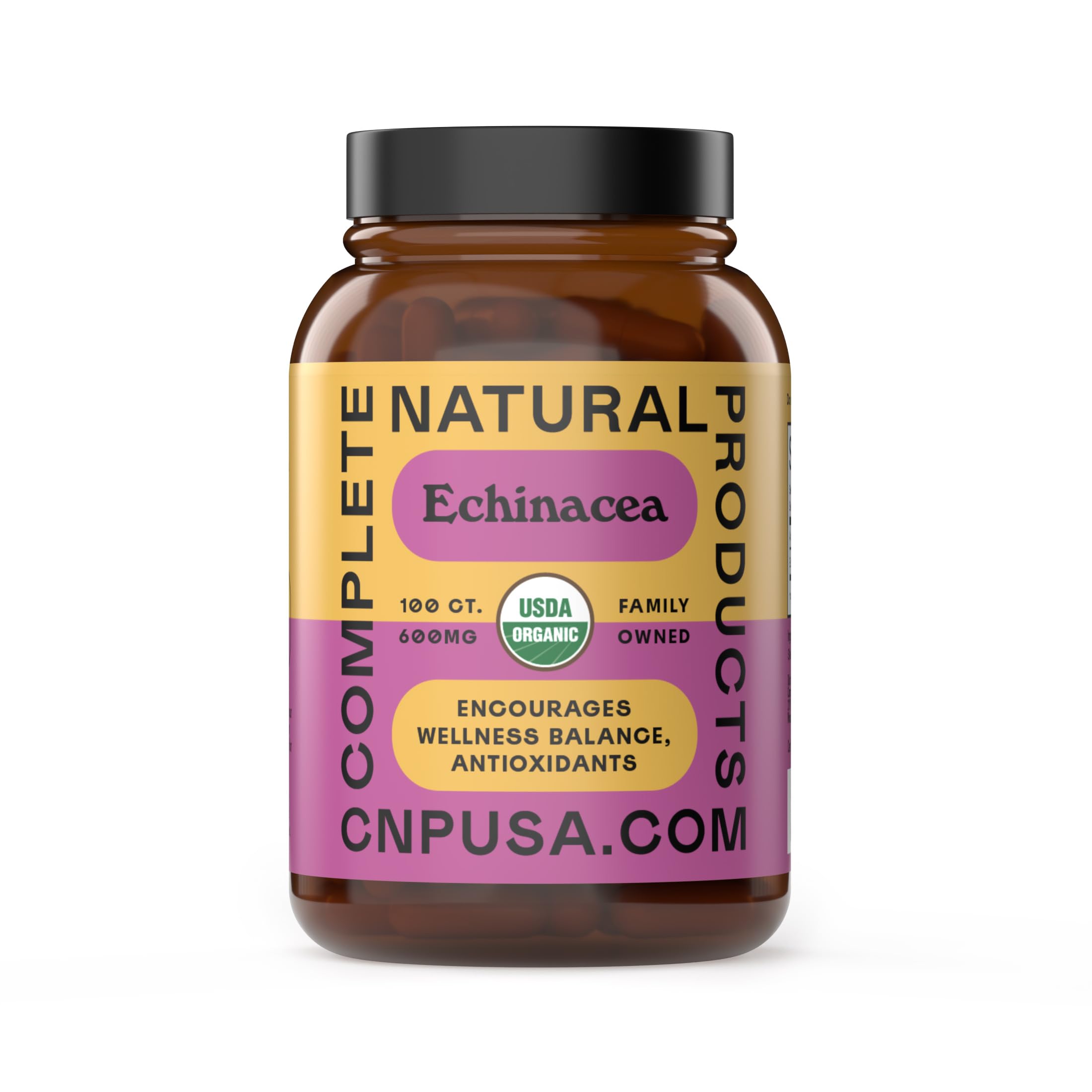 Complete Natural Products Echinacea Capsules 60 Count front view