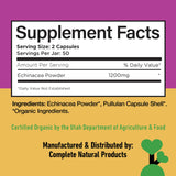 Complete Natural Products Echinacea Capsules with measuring spoon