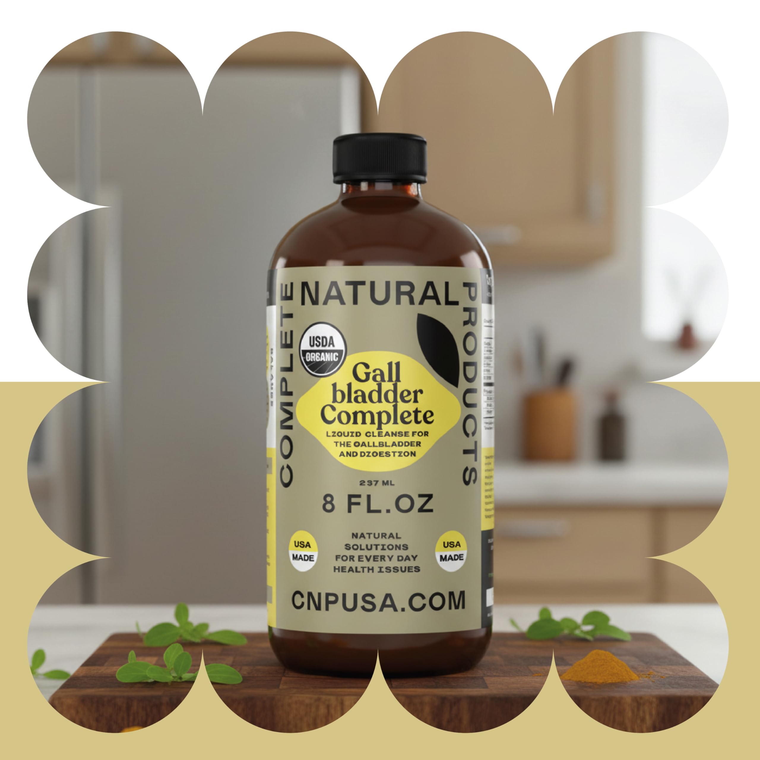 Complete Natural Products Gallbladder Support Liquid 227g side view