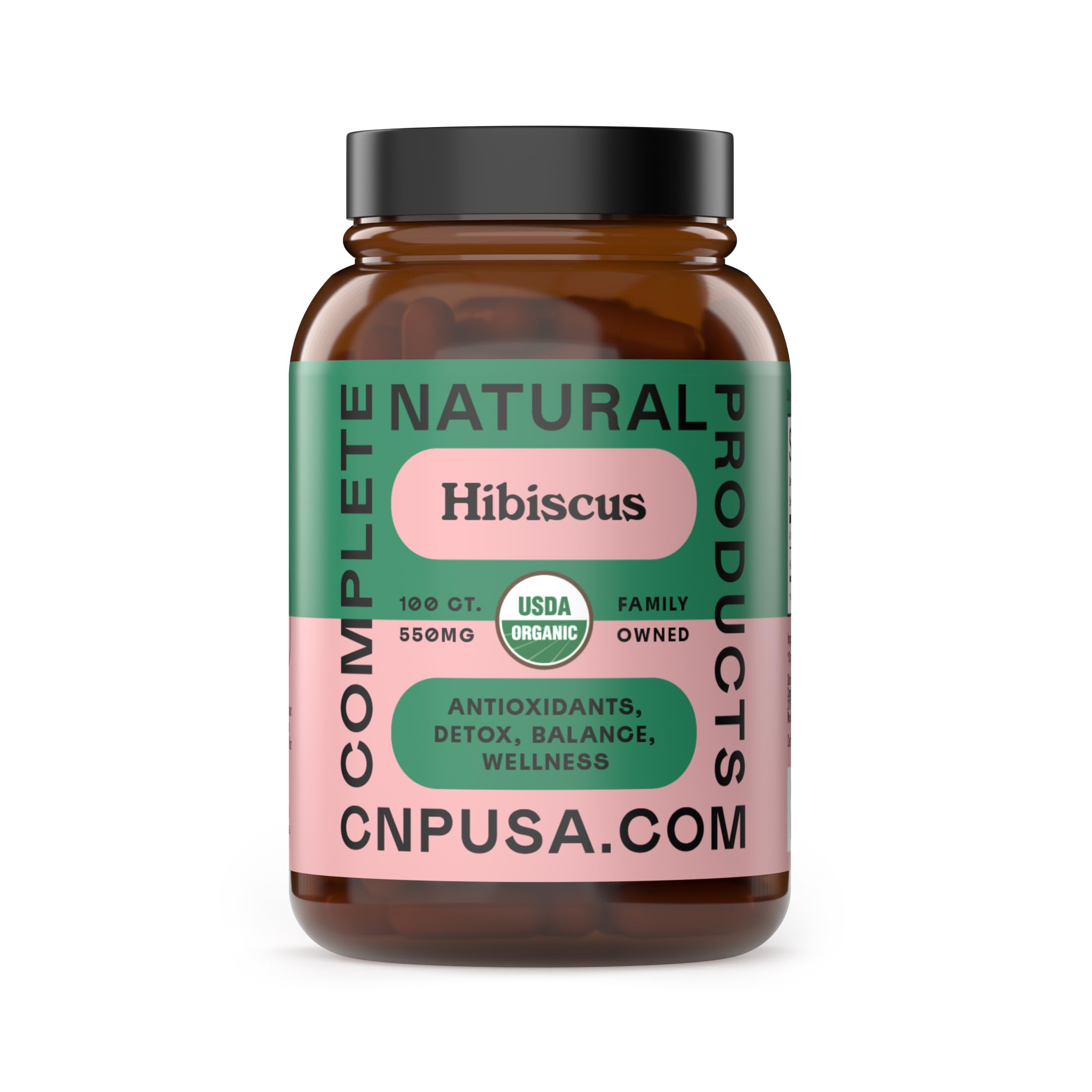 Complete Natural Products Hibiscus Capsules front view