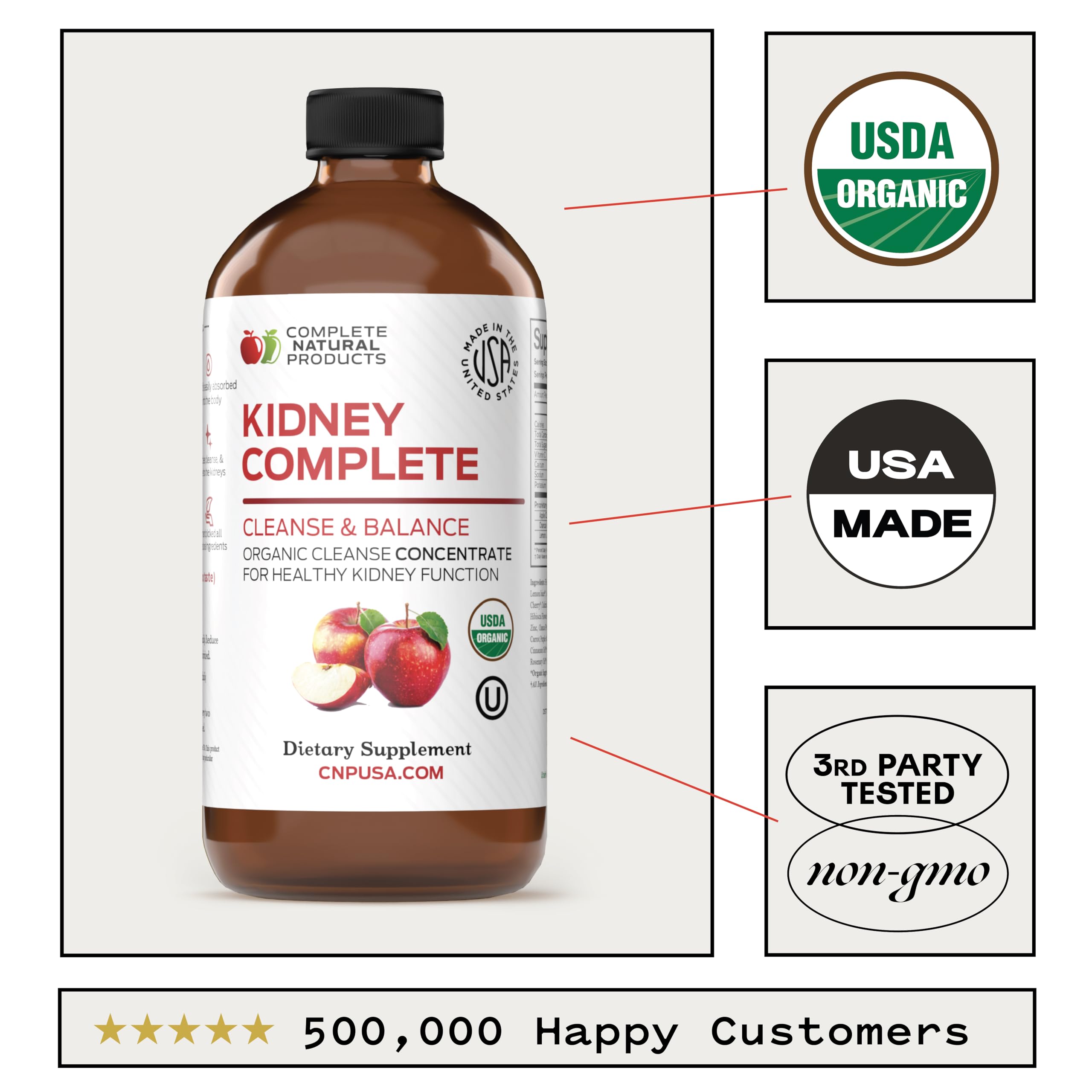 Complete Natural Products Kidney Cleanse Supplement liquid in lifestyle setting