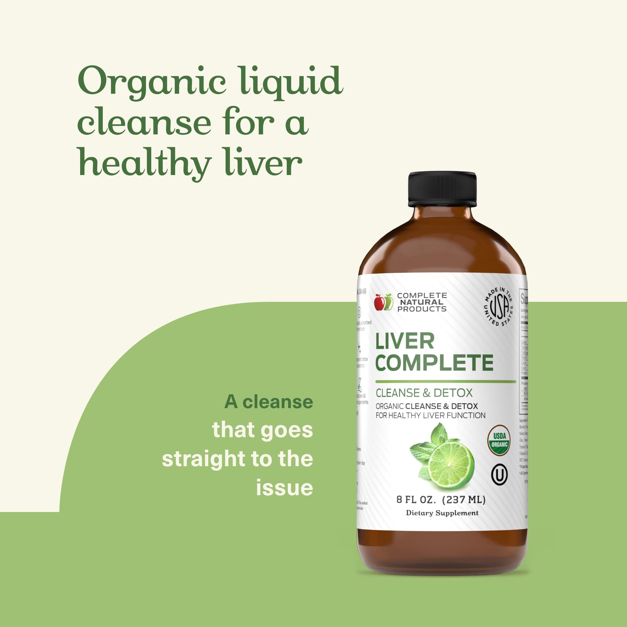 Complete Natural Products Liquid Liver Supplement label close-up