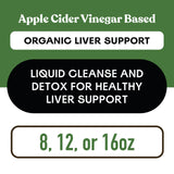 Complete Natural Products Liver Support Liquid 16oz on a wooden table