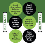 Complete Natural Products Liver Support Liquid 16oz with glass of water