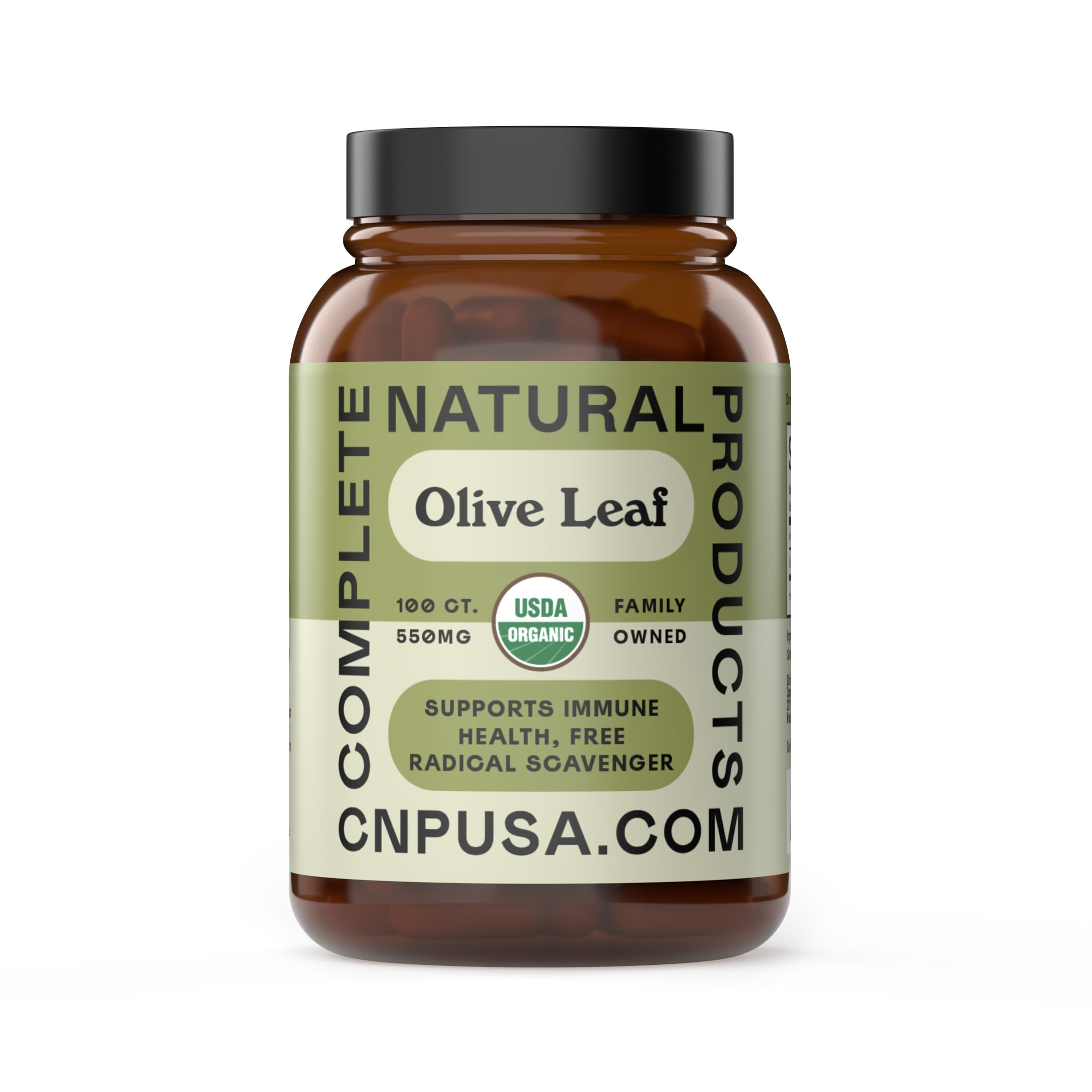 Complete Natural Products Olive Leaf Extract Capsules front view