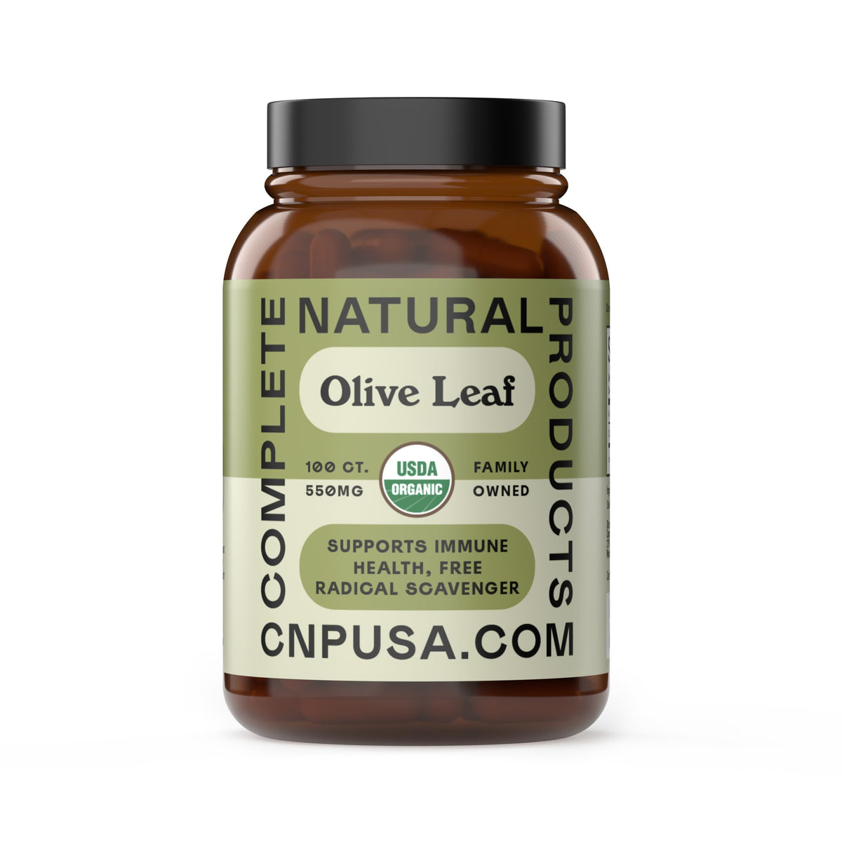 Complete Natural Products Olive Leaf Extract Capsules front view