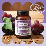 Complete Natural Products Organic Grape Seed Capsules on a wooden table