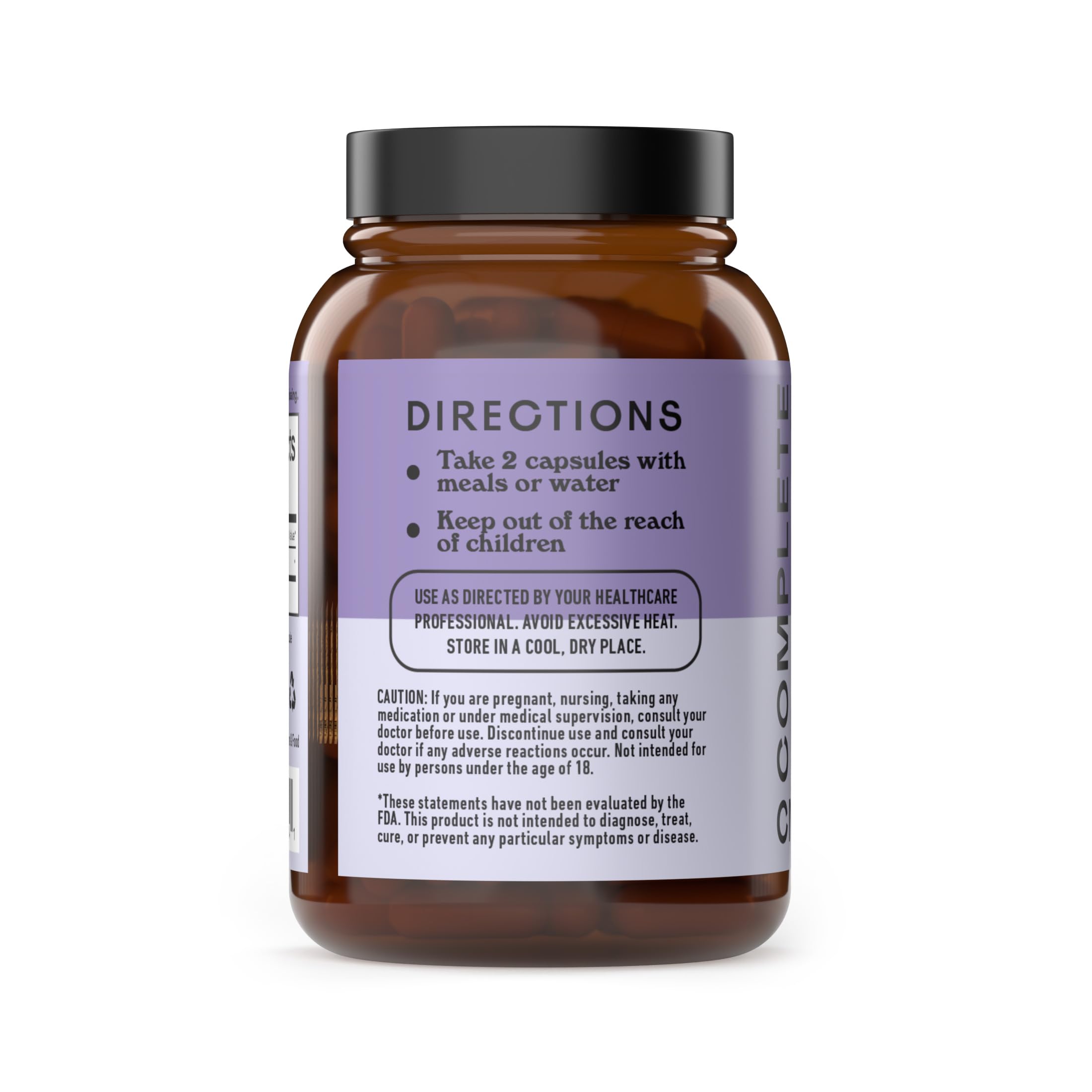 Complete Natural Products Organic Grape Seed Capsules side view