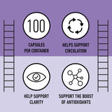 Complete Natural Products Organic Grape Seed Capsules with fresh grapes
