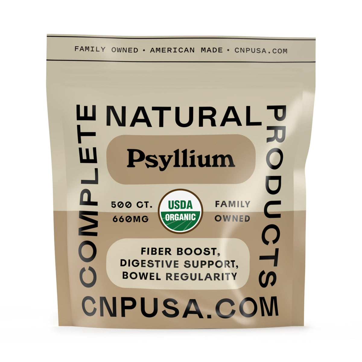 Complete Natural Products Psyllium Husk Capsules front view