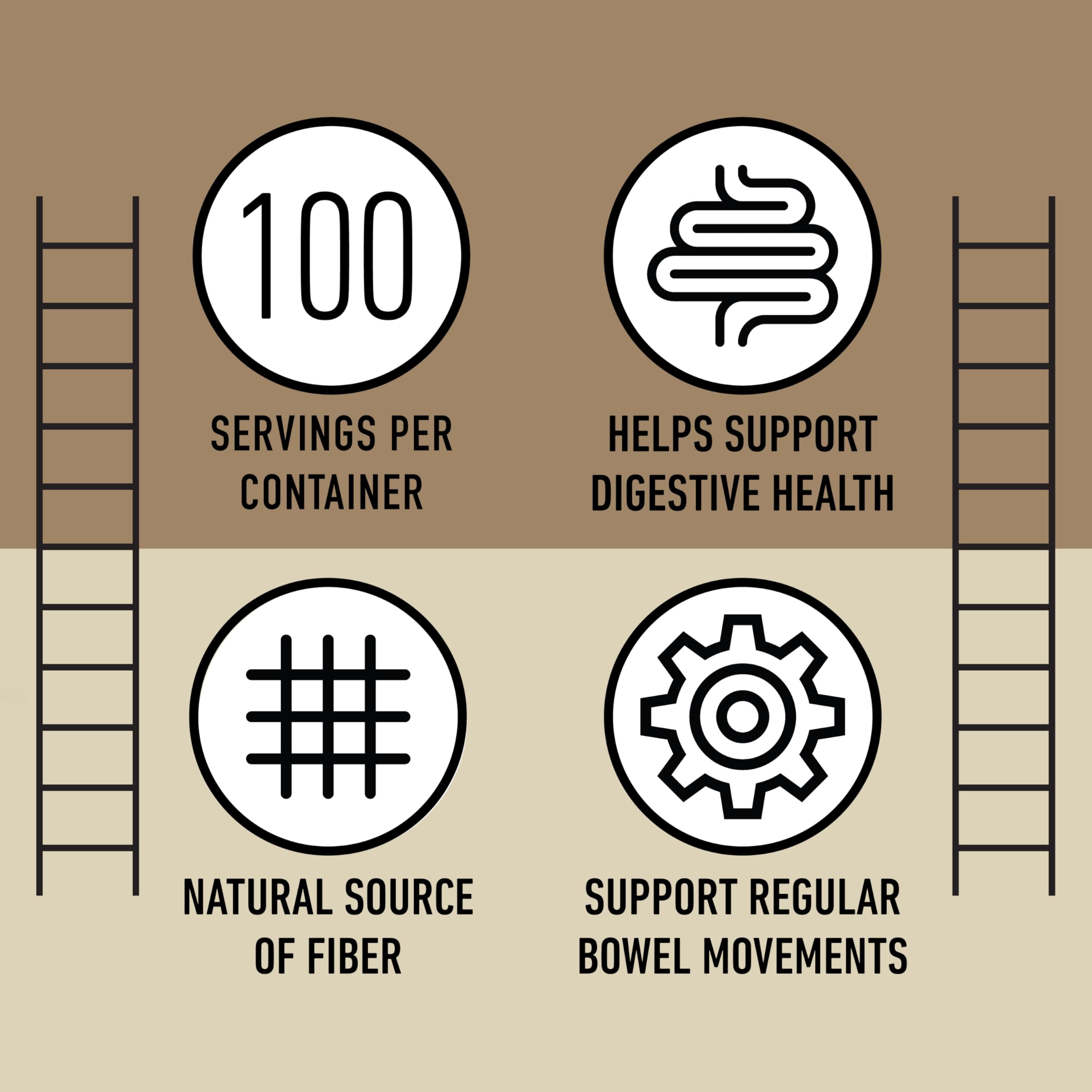 Complete Natural Products Psyllium Husk Capsules on a wooden table