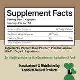 Complete Natural Products Psyllium Husk Capsules packaging details