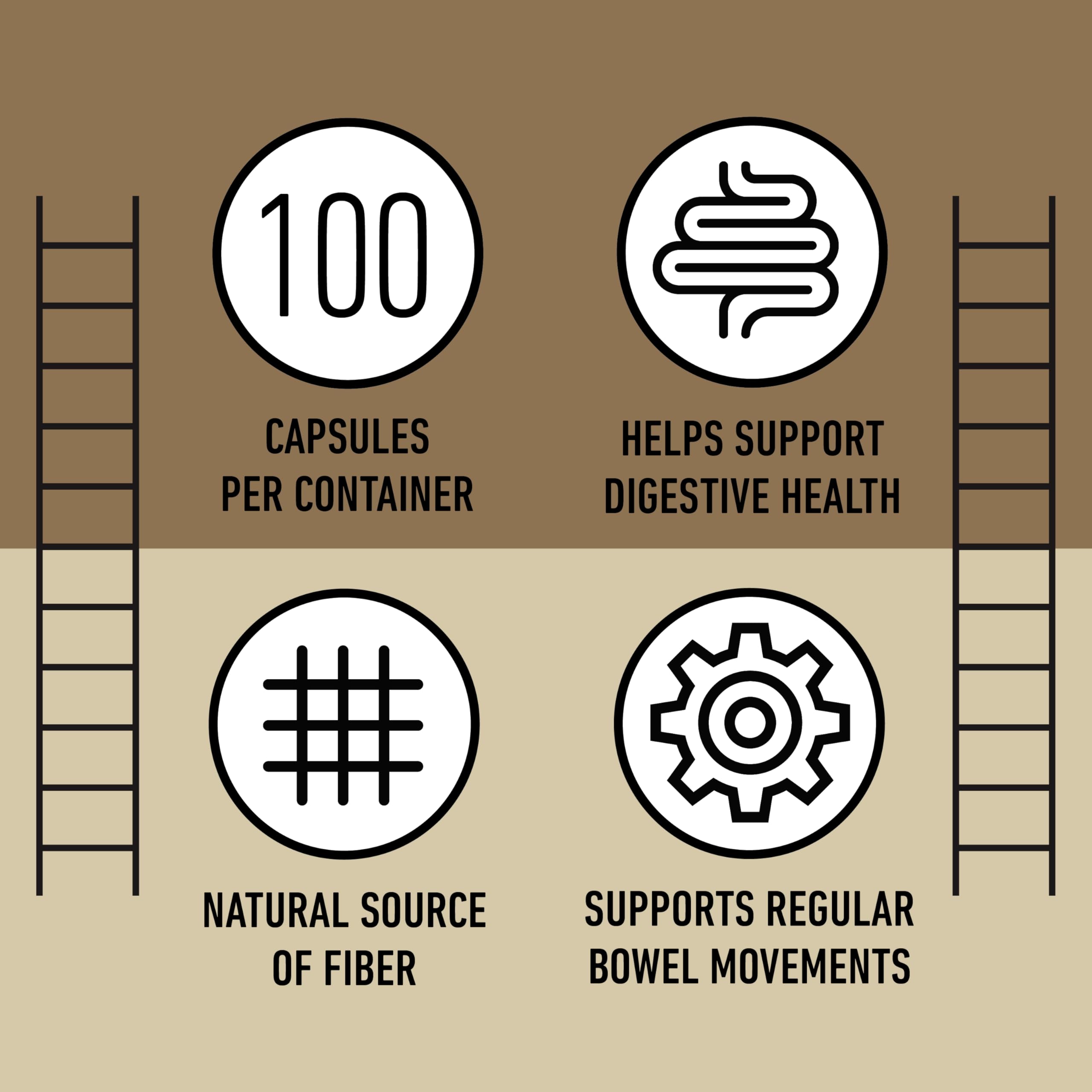 Complete Natural Products Psyllium Husk Capsules with measuring scoop
