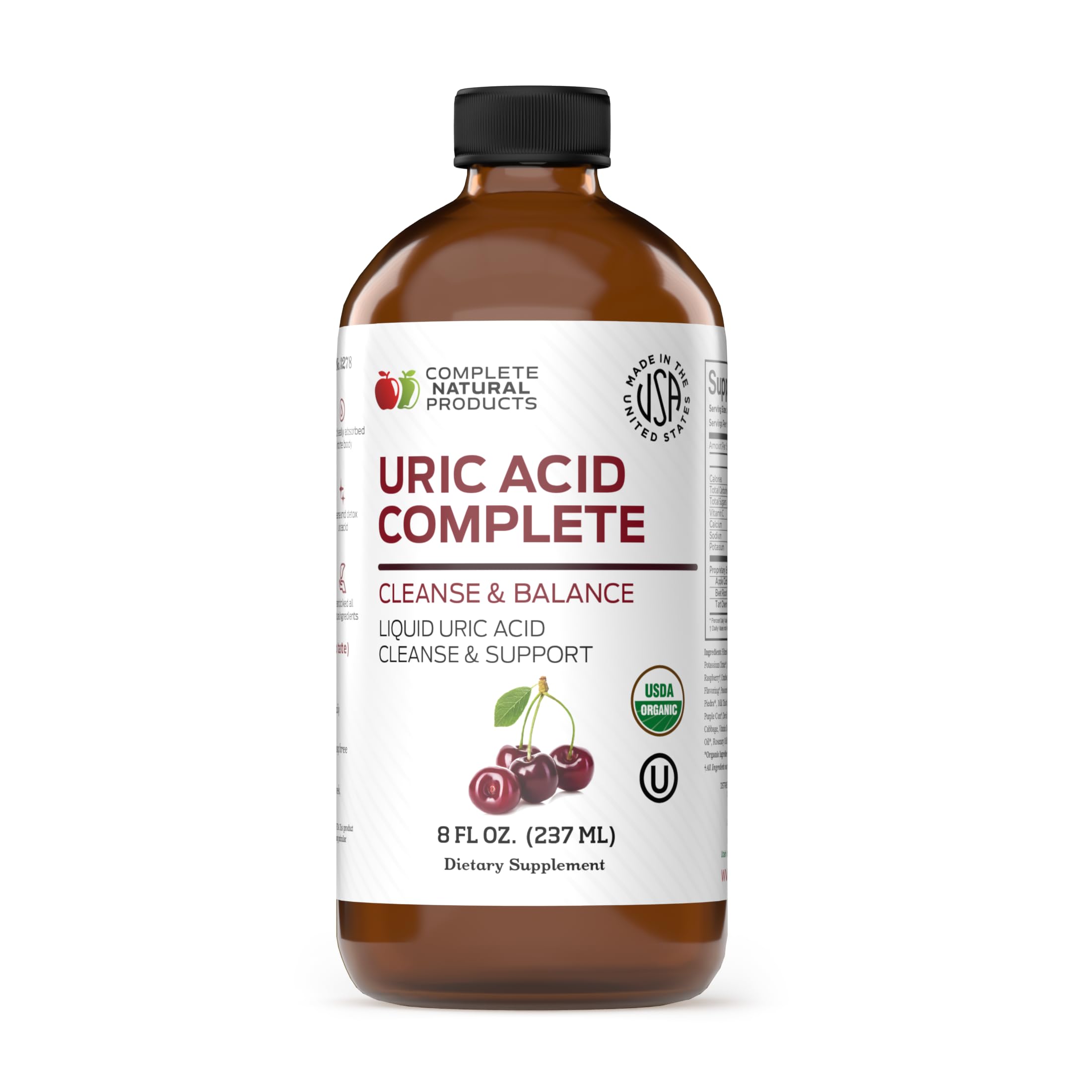 Complete Natural Products Uric Acid Complete liquid supplement front view