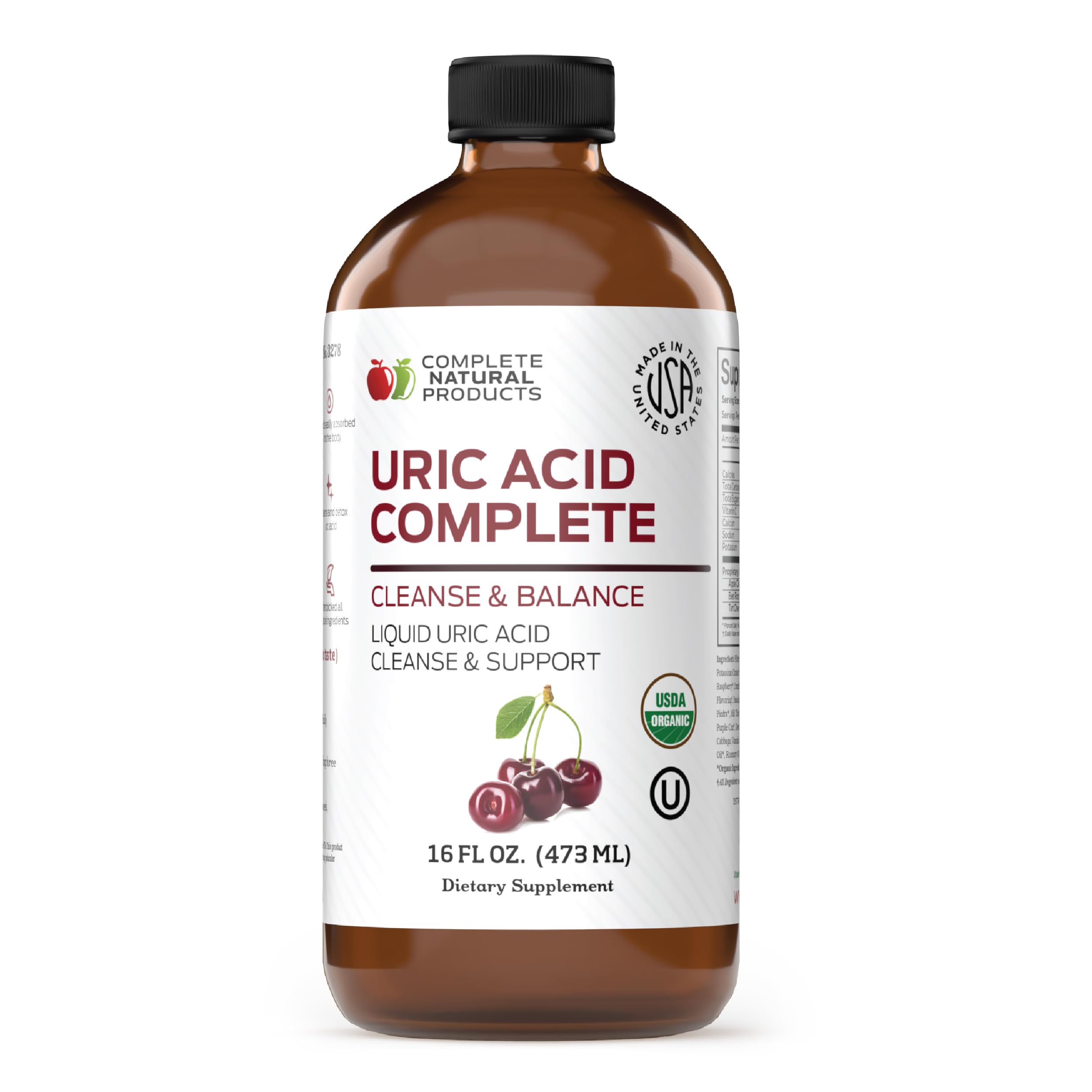 Complete Natural Products Uric Acid Complete liquid supplement front view