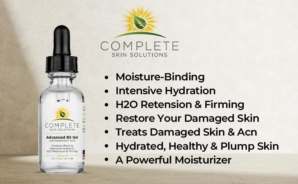 COMPLETE SKIN SOLUTIONS B5 Gel Serum 28g application on skin