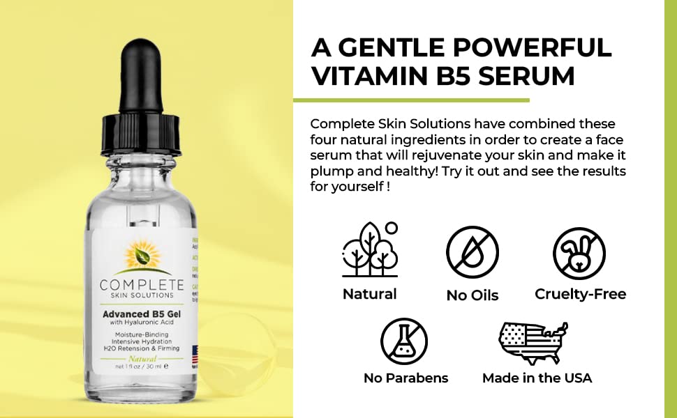 COMPLETE SKIN SOLUTIONS B5 Gel Serum 28g in a skincare routine