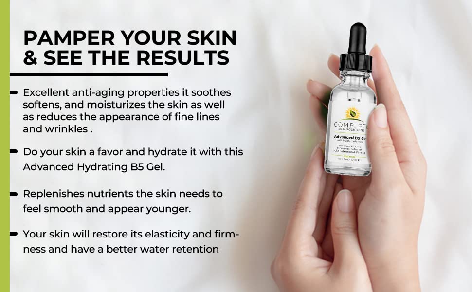 COMPLETE SKIN SOLUTIONS B5 Gel Serum 28g texture close-up