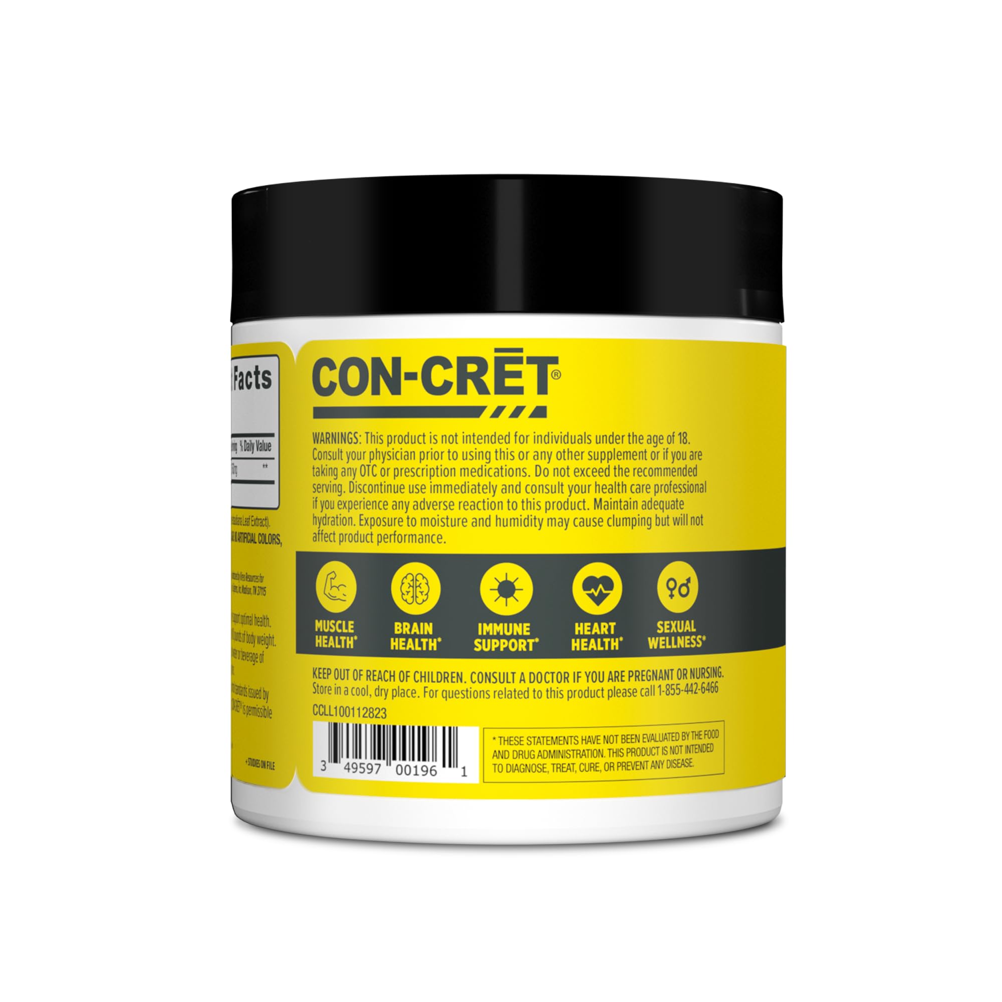 CON-CRET Creatine HCl 132g ingredients list