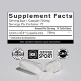CON-CRET Creatine HCl 72g capsule close-up