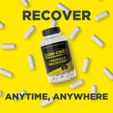 CON-CRET Creatine HCl 750mg capsules on a gym bench
