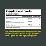 CON-CRET Creatine HCl 750mg capsules opened bottle