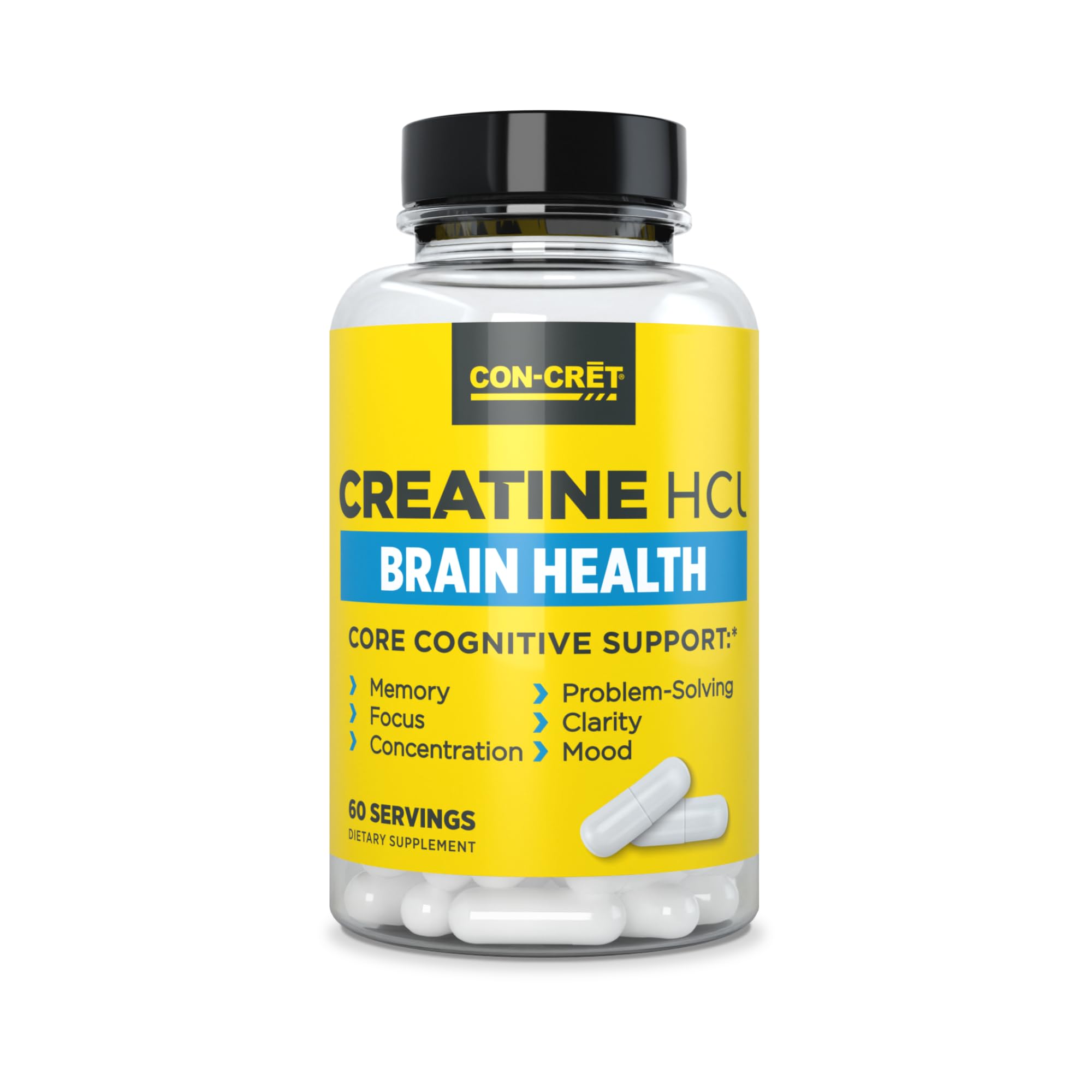 CON-CRET Creatine HCl Capsules front view with packaging