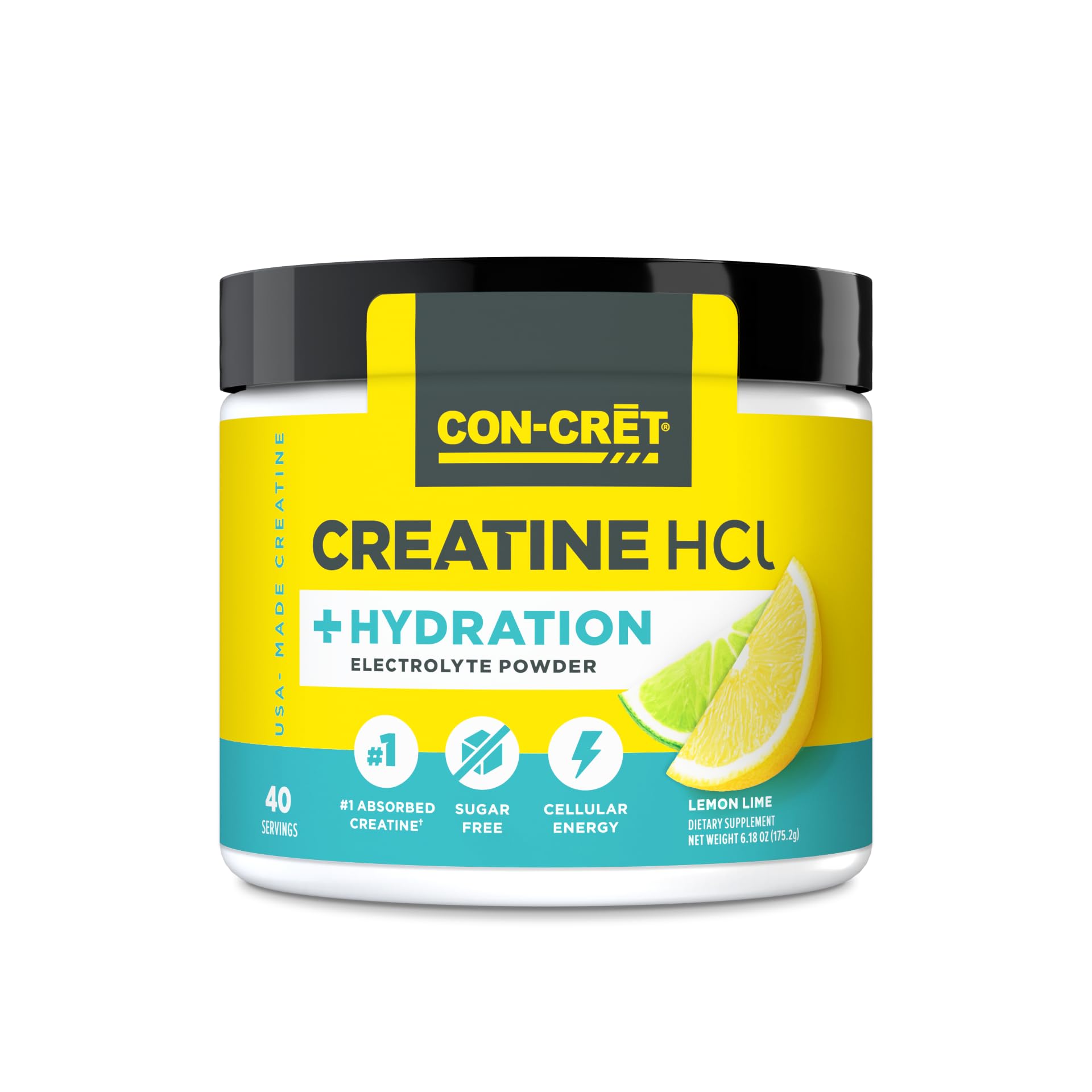 CON-CRET Creatine HCl + Hydration 240g front view packaging