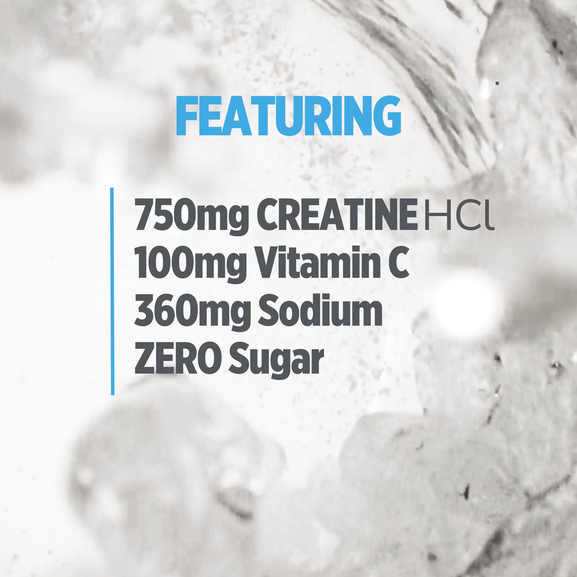 CON-CRET Creatine HCl + Hydration 240g in a glass of water